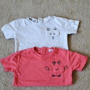 ZARA Baby Crab & Cat Tops